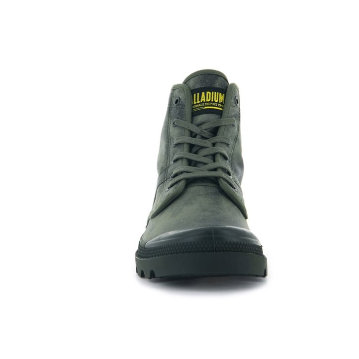 Palladium Pallabrousse Legion WAX Men's Boots Olive | UK A352-YKG